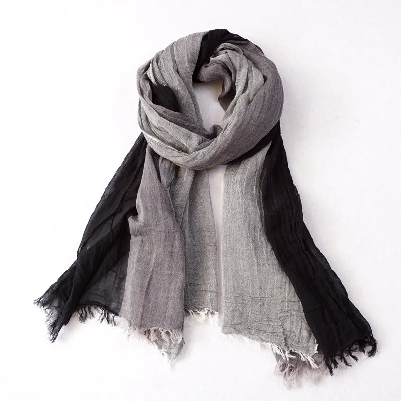 Men's Designer Patchwork Cotton Linen Scarf - Premium Scarves from Craftklart Dropship - Just $3.99! Shop now at Craftklart.store
