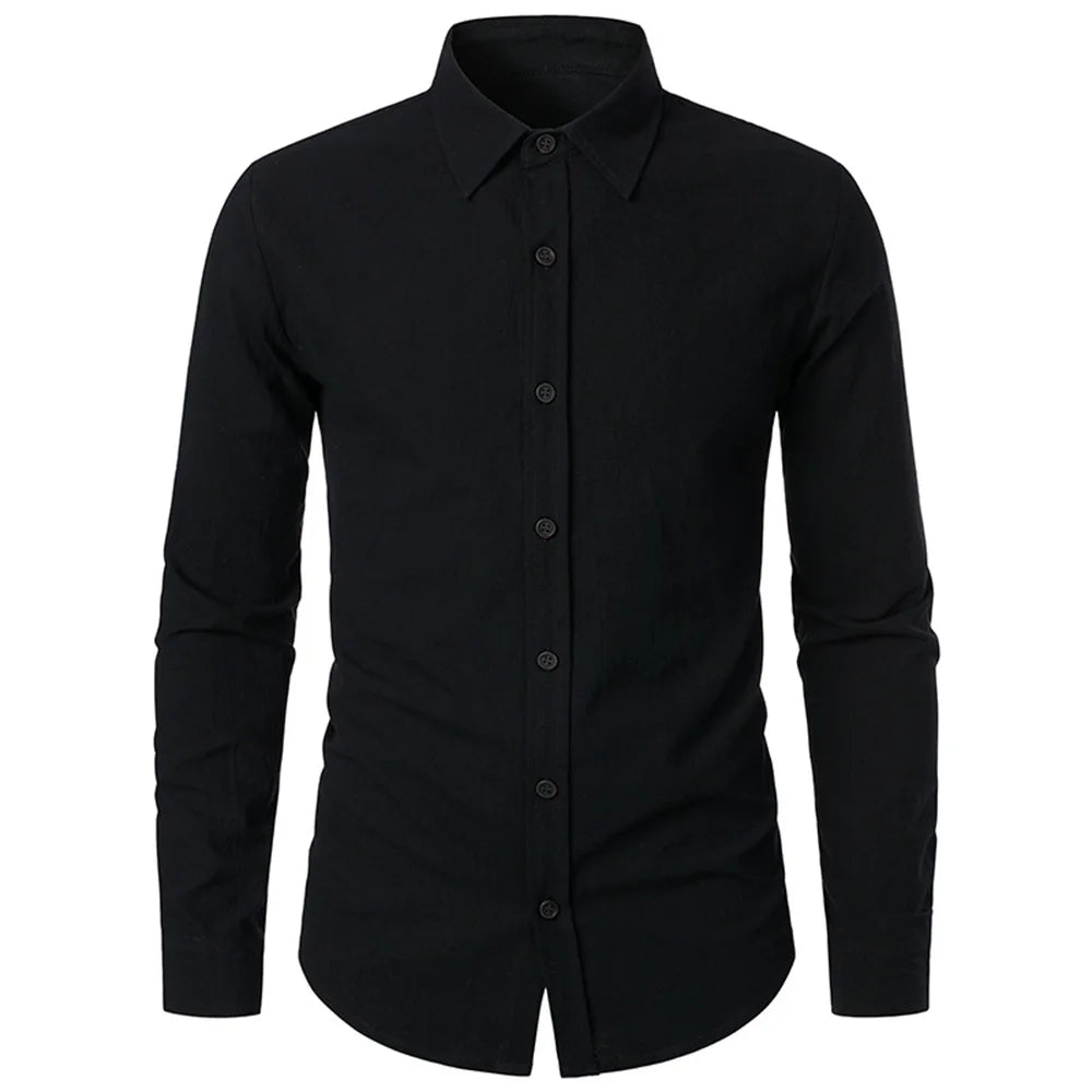 Urban Styled Cotton Linen Men's Shirt - Craftklart.store