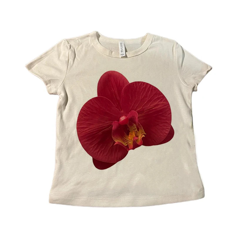 Aesthetic Summer Baby Tee Streetwear Graphic Print Women's T-shirt