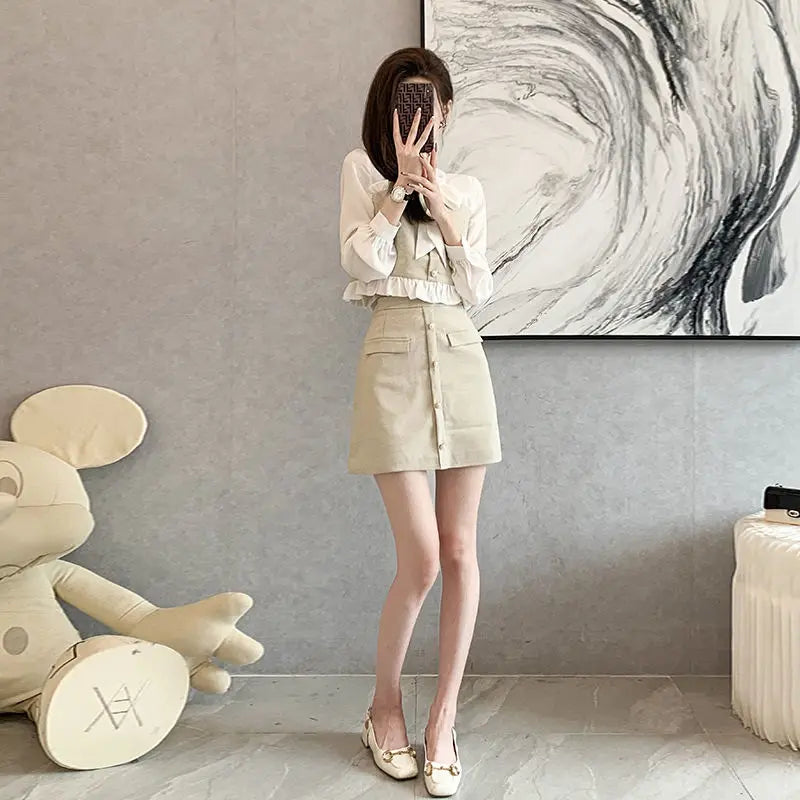 Branded Korean Spring Simple Casual Retro Outfits Hot Sale - Premium Skirt from Craftklart Dropship - Just $20.41! Shop now at Craftklart.store