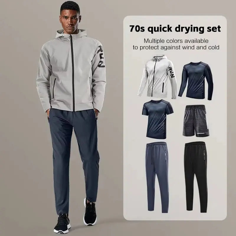 Men's Urban Activewear Quick-Dry Loose-Fit Set