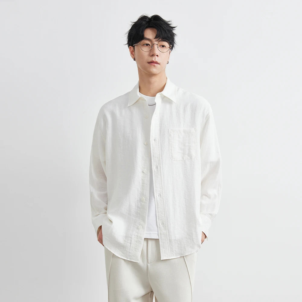 Men's Urban Thin Loose Breathable Lapel Shirt