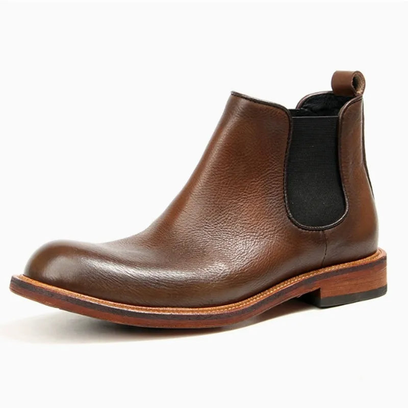 Genuine leather Fleece lined Business Chelsea Boots