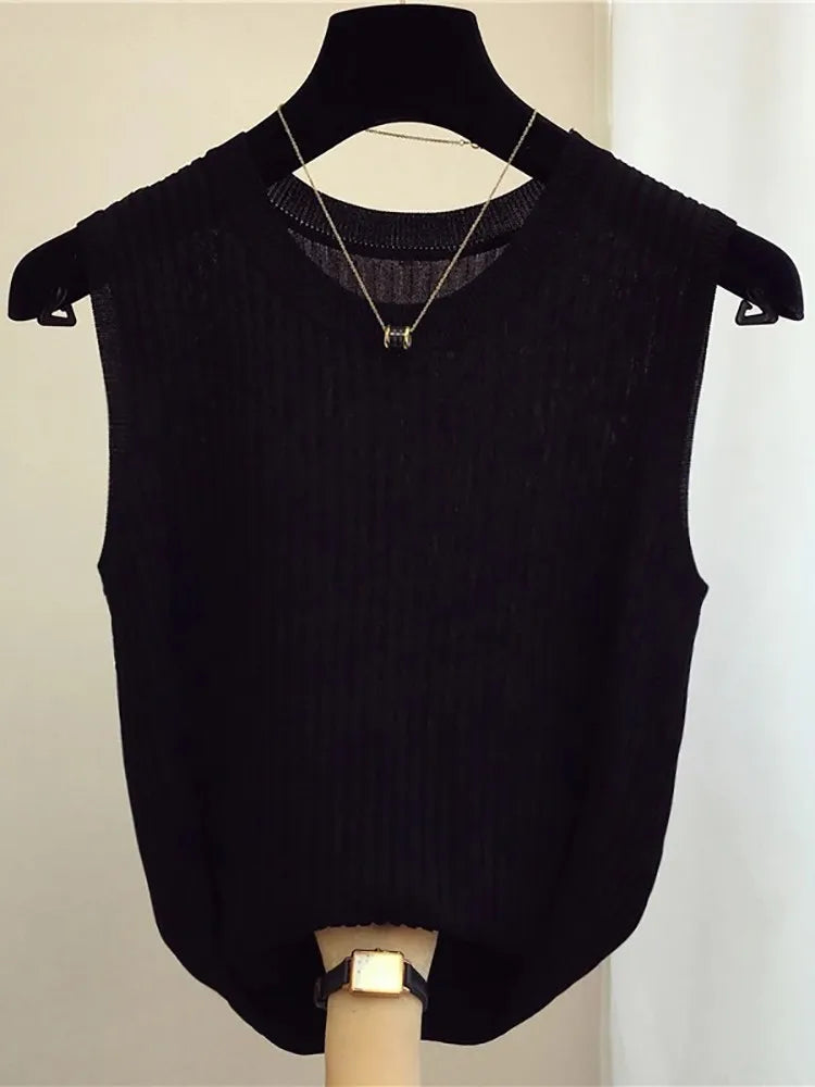Women's Sleeveless Knitted Vests - Premium Vest from Craftklart Dropship - Just $7.99! Shop now at Craftklart.store