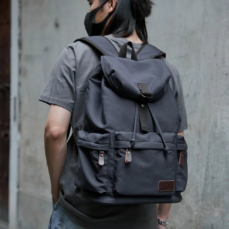 Men Vintage Canvas Large Capacity 15.6inch Laptop Casual Bag