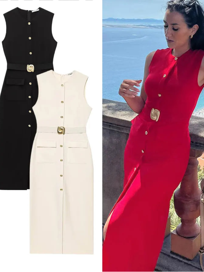 Summer Elegant Midi Dress - Craftklart.store
