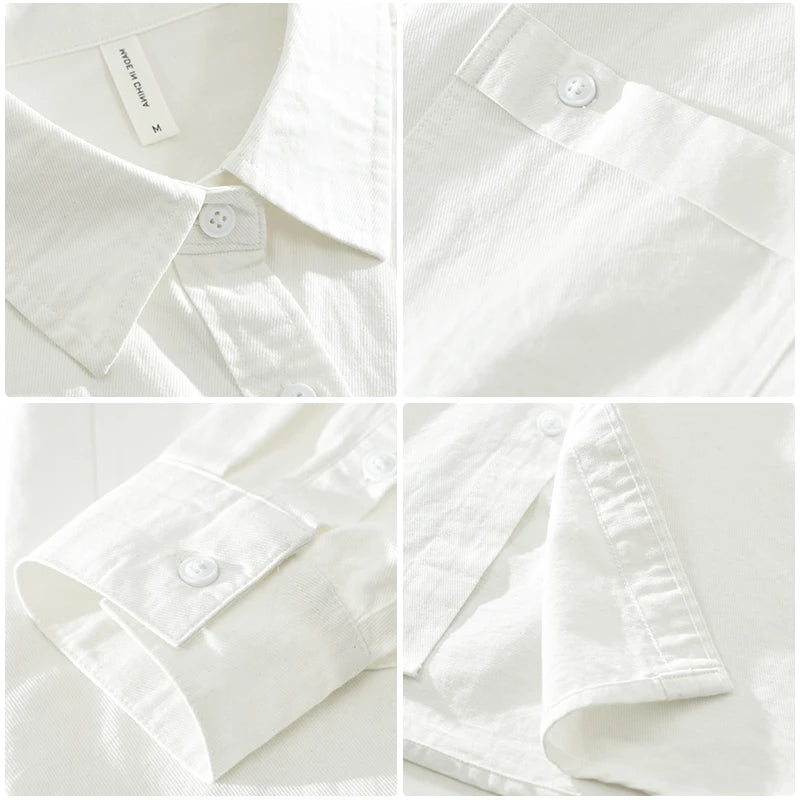 Cotton Casual Shirts for Men Fashion Turn-down Collar - Premium shirt from Craftklart.store - Just $23.61! Shop now at Craftklart.store