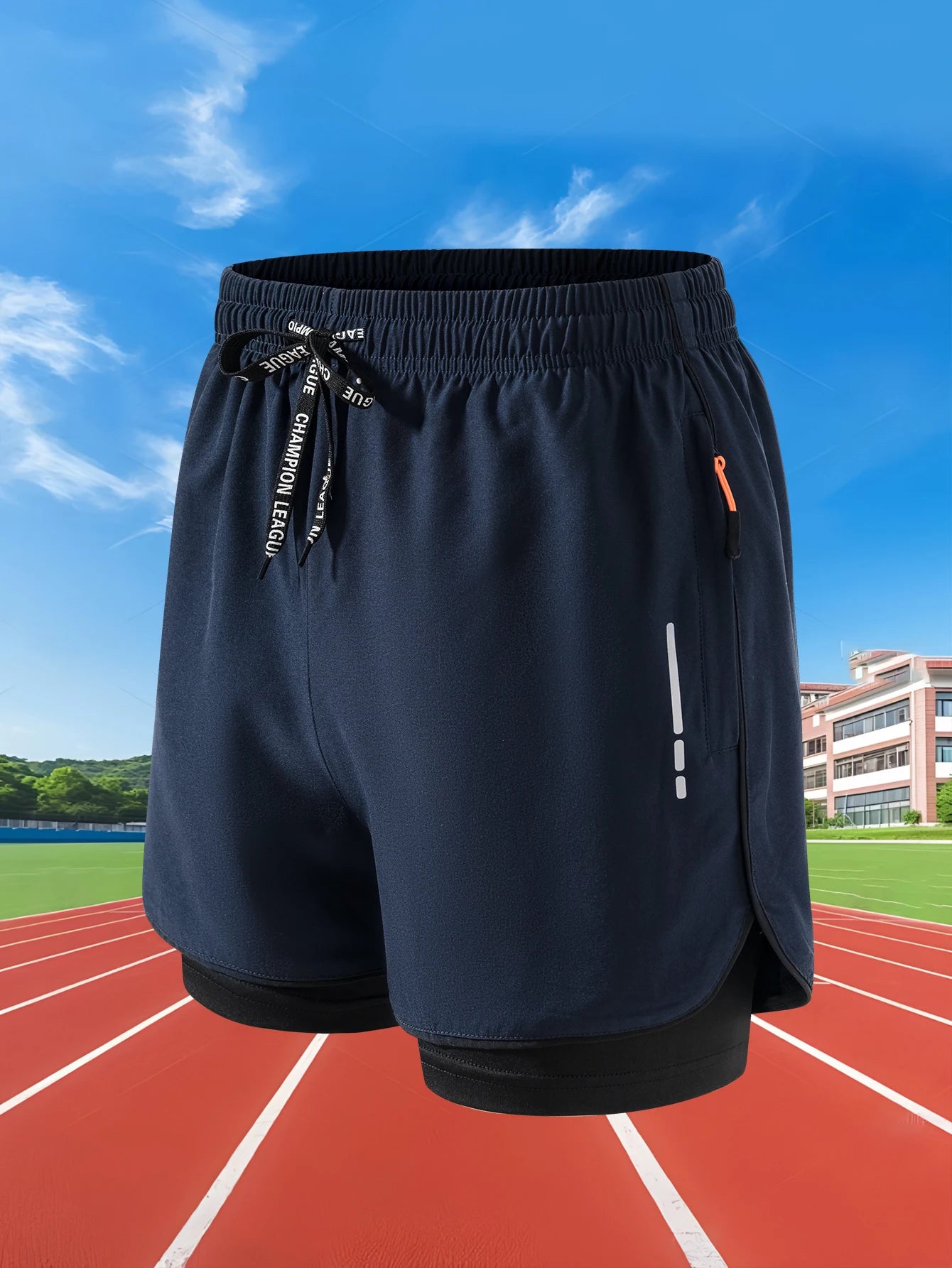 Men's Quick Dry Workout Jogging Double Deck Shorts