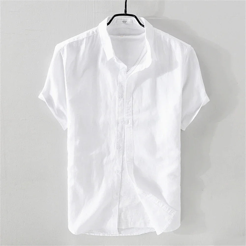Men's Short Sleeve Breathable Cotton Casual Shirt - Premium Shirt from Craftklart.store - Just $20.53! Shop now at Craftklart.store