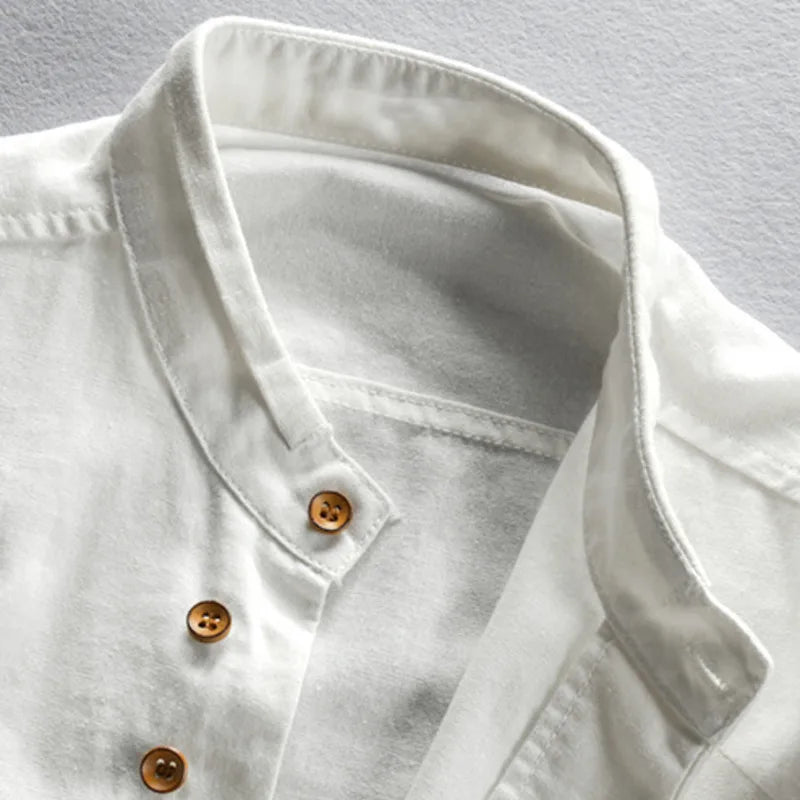 Classic Japan Style Men's Linen Cotton Shirt - Premium Shirt from Craftklart Dropship - Just $28.28! Shop now at Craftklart.store