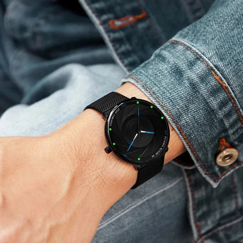 Men's Ultra Thin Stainless Steel Mesh Belt Quartz Wrist Watch - Premium Watches from Craftklart Dropship - Just $18! Shop now at Craftklart.store