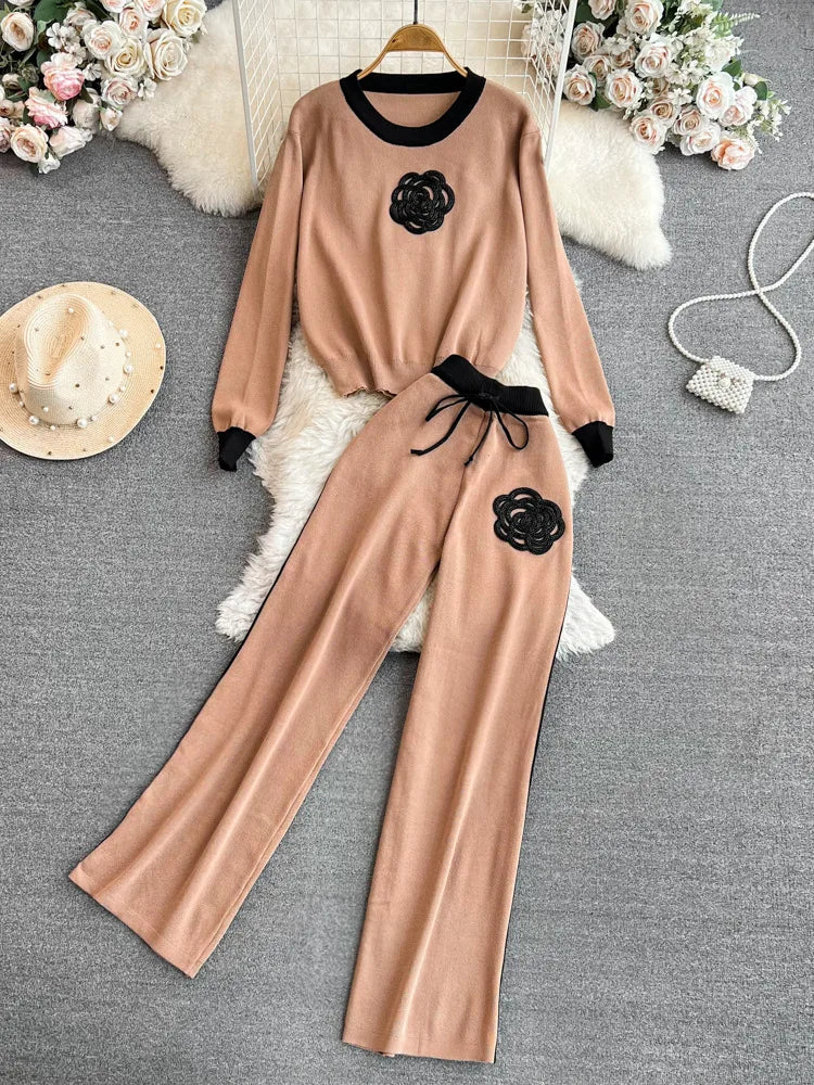 Women's Knitted Tracksuit Pants Set - Premium Set from Craftklart Dropship - Just $31.41! Shop now at Craftklart.store