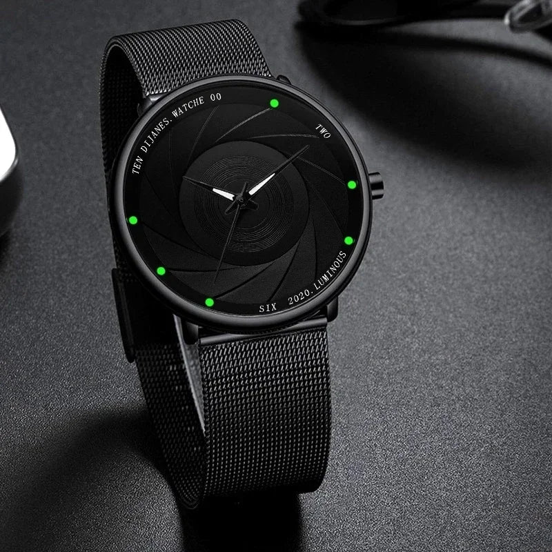 Men's Ultra Thin Stainless Steel Mesh Belt Quartz Wrist Watch - Premium Watches from Craftklart Dropship - Just $18! Shop now at Craftklart.store