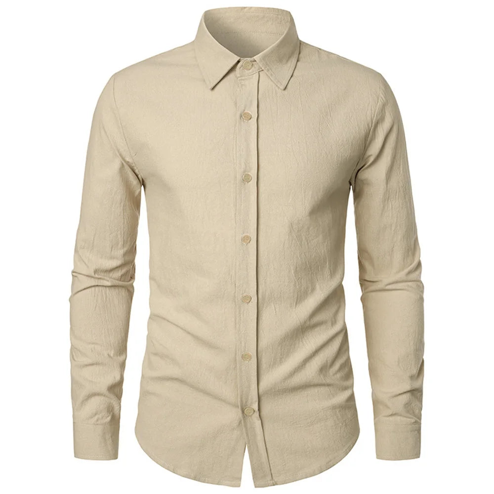 Urban Styled Cotton Linen Men's Shirt - Craftklart.store
