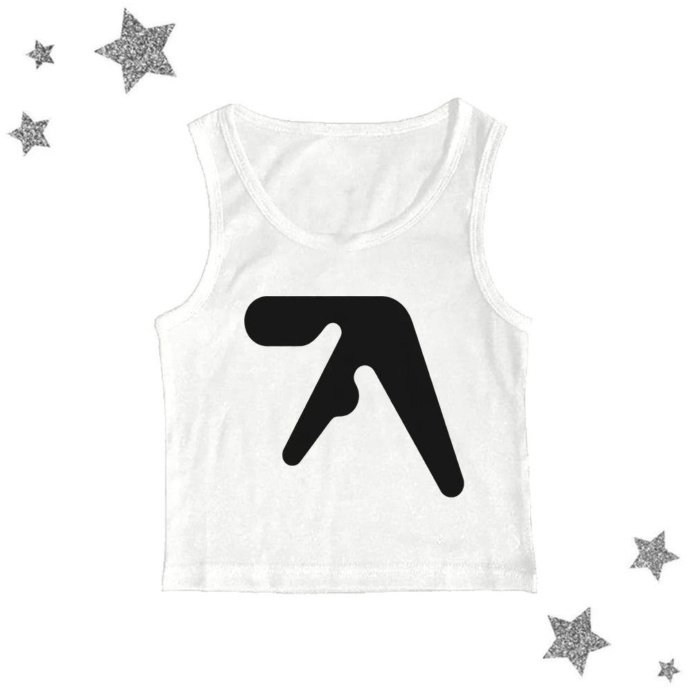 Aphex Twin Sweetheart Corset Halter Gothic Punk Tops