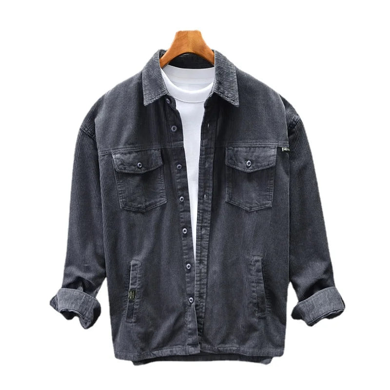 Men's Branded Corduroy Multi Pocket Comfort Cotton - Premium shirt from Craftklart.store - Just $41.26! Shop now at Craftklart.store