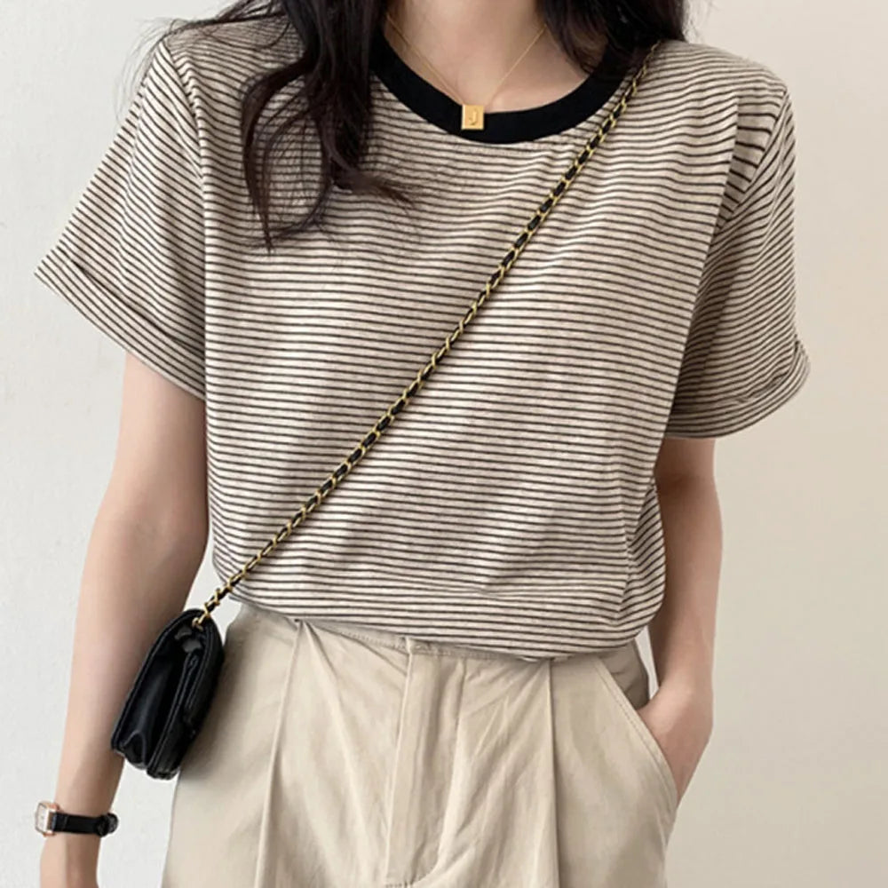 Women Korean Loose Sumer Tops - Premium T-Shirt from Craftklart.store - Just $3.99! Shop now at Craftklart.store