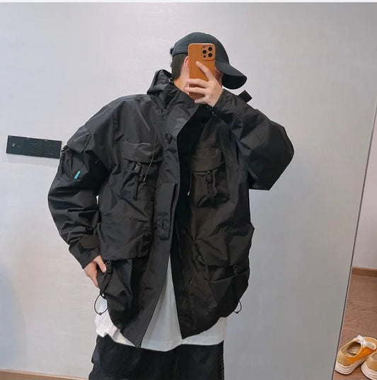 Retro  Multi-pocket Waterproof Jacket - Premium Jacket from Craftklart.store - Just $25! Shop now at Craftklart.store