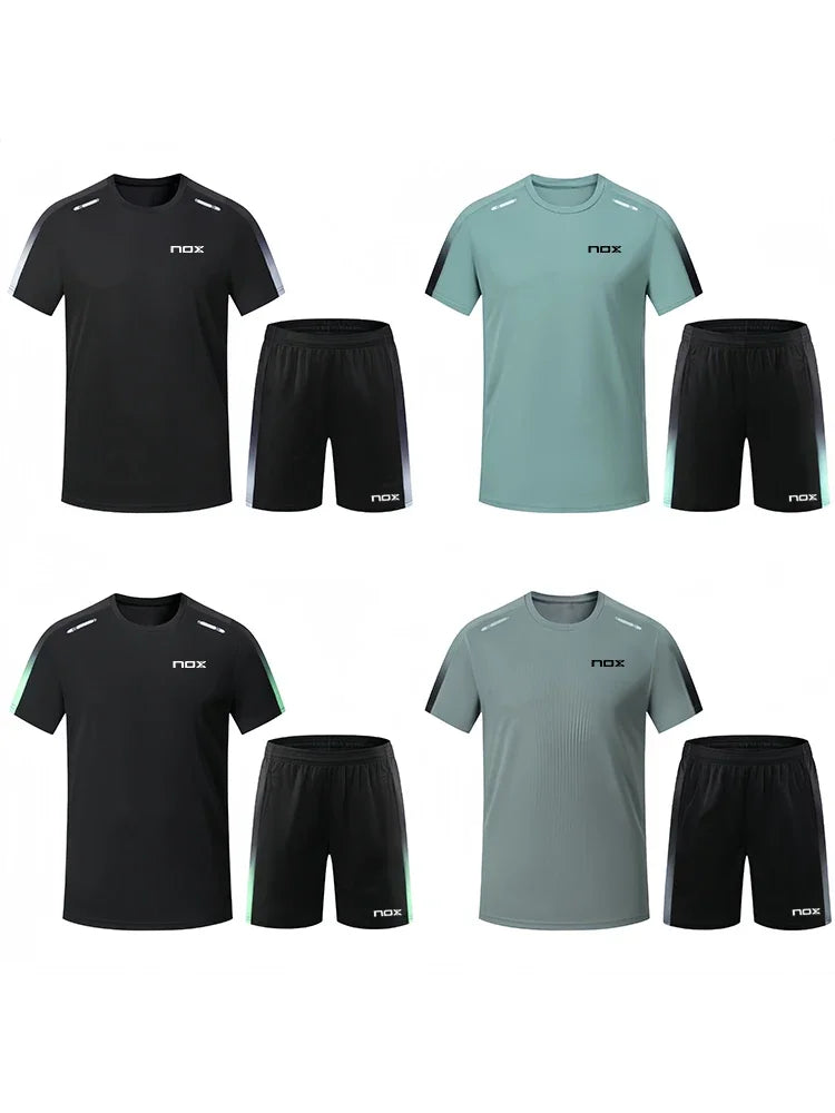 Men's Training Wear Short Sleeve Top & Shorts Breathable - Premium Activwear from Craftklart Dropship - Just $17.21! Shop now at Craftklart.store