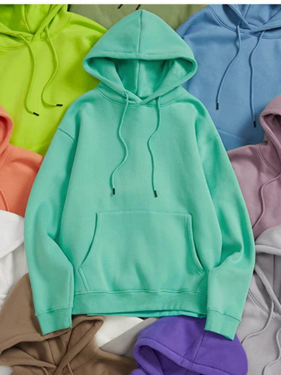 Sumuyoo Fashion Hoodies Set Women Sweatshirt Oversized Hoodies Female Warm Sporty Jacket Solid Color Plush Couple Pullovers - Premium from Craftklart.store - Just $34.69! Shop now at Craftklart.store
