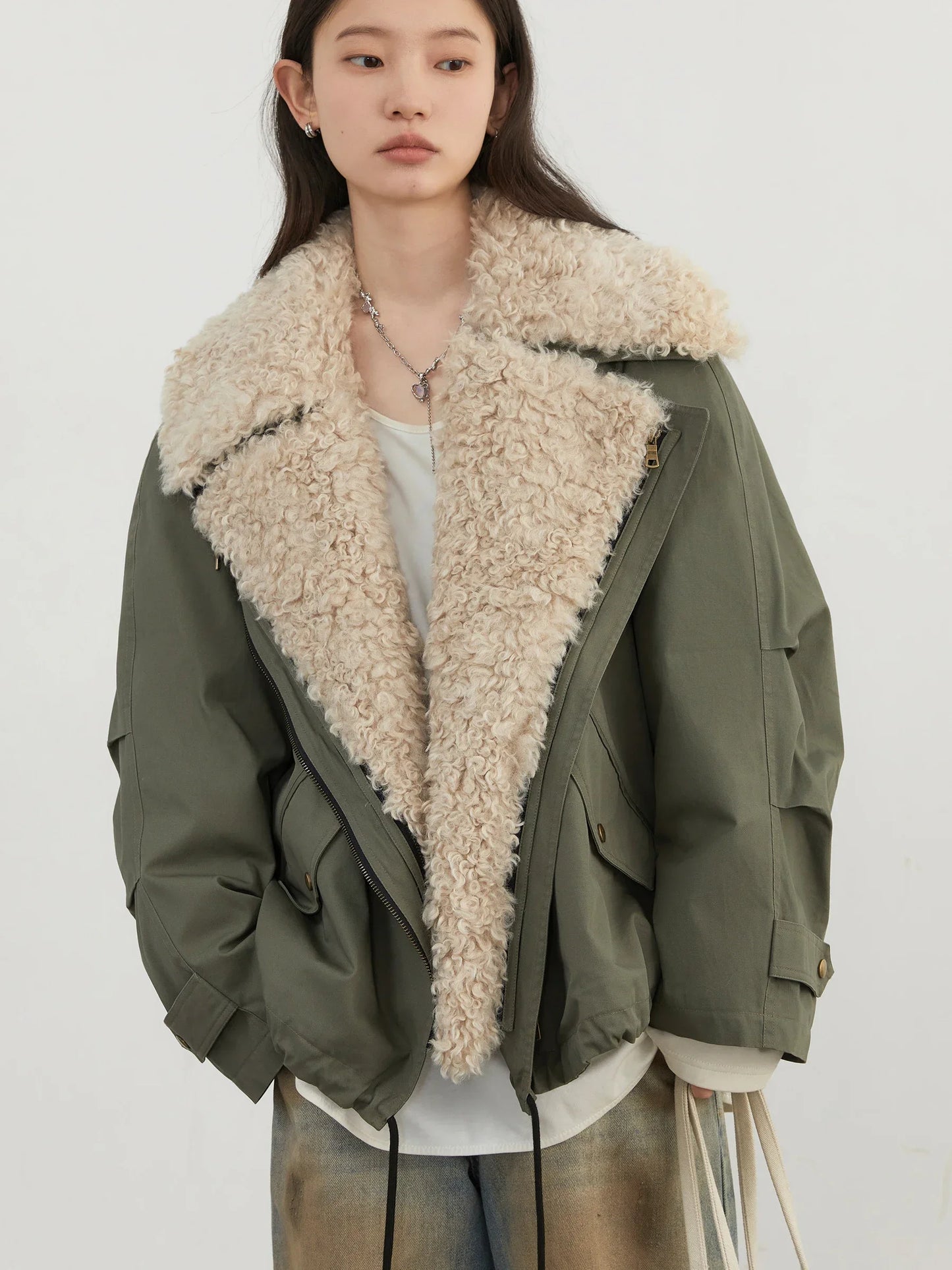 Women's Loose Casual New Retro Motorcycle Cotton Jacket