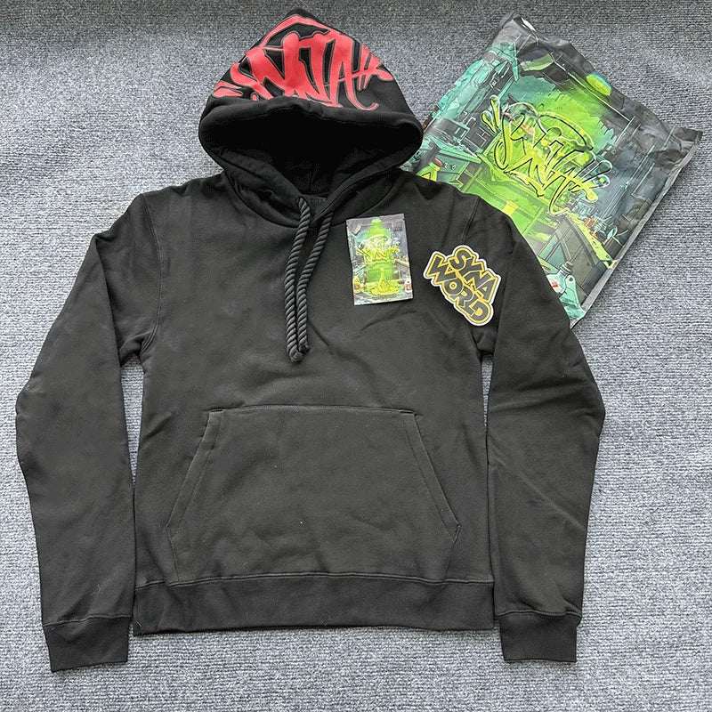 Black Pullover Sy-world Streetwear Sets