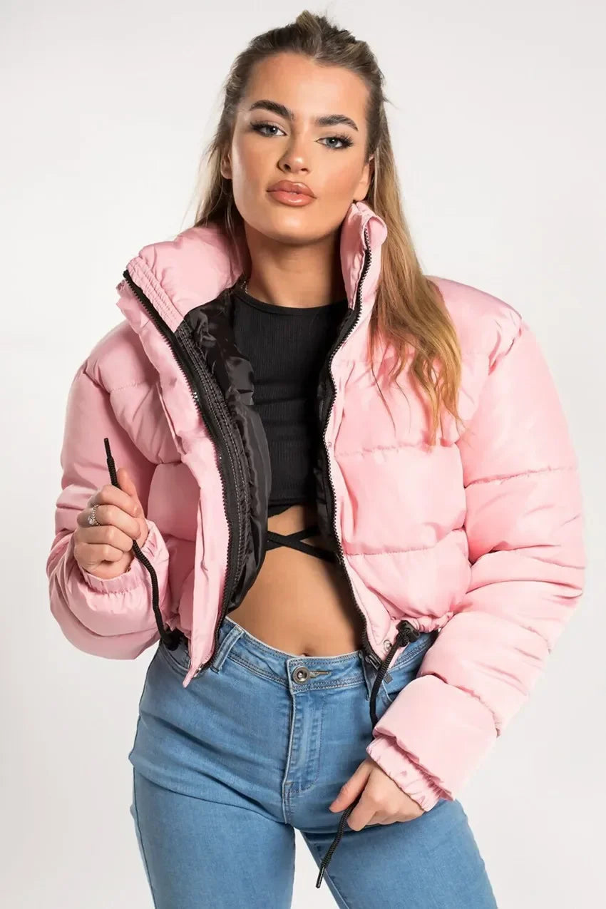 Winter Parkas Outwear Casual Down Cotton Coat Zipper Trend Bread Coat Women Long Sleeve Keep Warm Fashion Short Parkas Jackets