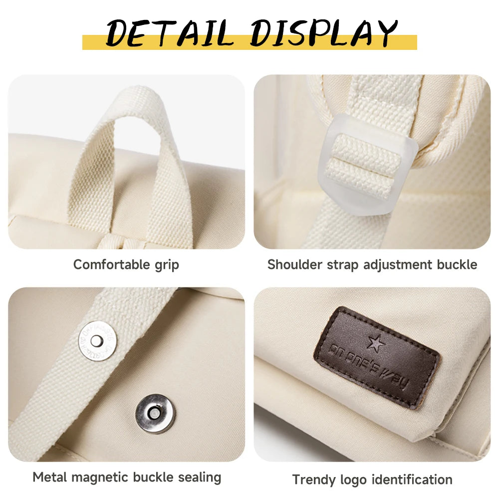 Canvas Backpack for Women, Durable 14 inch Laptop