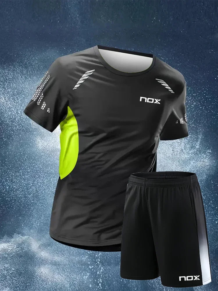 Men's Training Wear Short Sleeve Top & Shorts Breathable - Premium Activwear from Craftklart Dropship - Just $17.21! Shop now at Craftklart.store