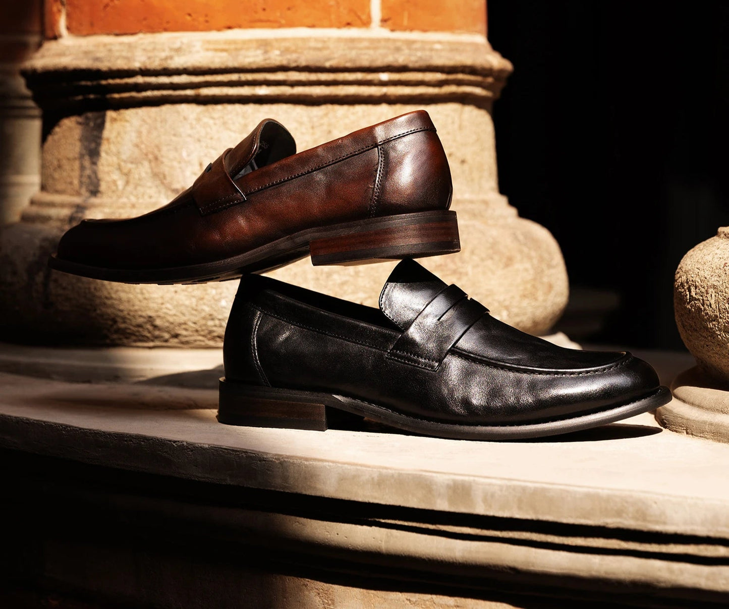 British Styled Genuine Leather Comfortable Soft Sole Low Cut Loafers