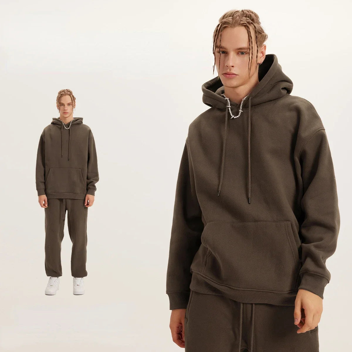 Sumuyoo Fashion Hoodies Set Women Sweatshirt Oversized Hoodies Female Warm Sporty Jacket Solid Color Plush Couple Pullovers - Premium from Craftklart.store - Just $34.69! Shop now at Craftklart.store