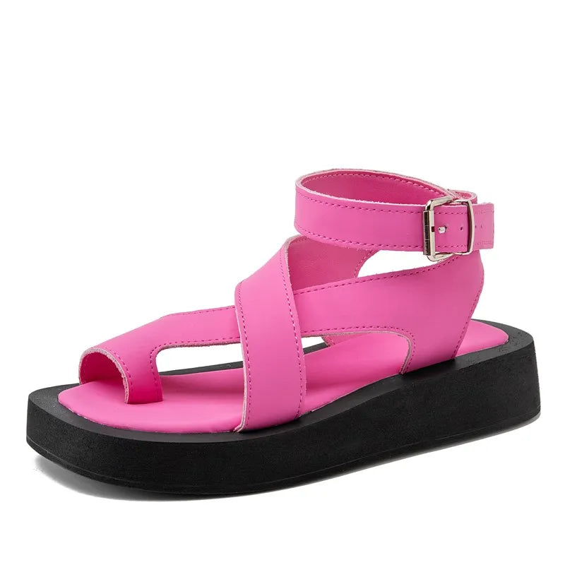 Women Genuine Leather 2025 Summer New Clip Toe Sandals - Premium Sandels from Craftklart Dropship - Just $38.99! Shop now at Craftklart.store