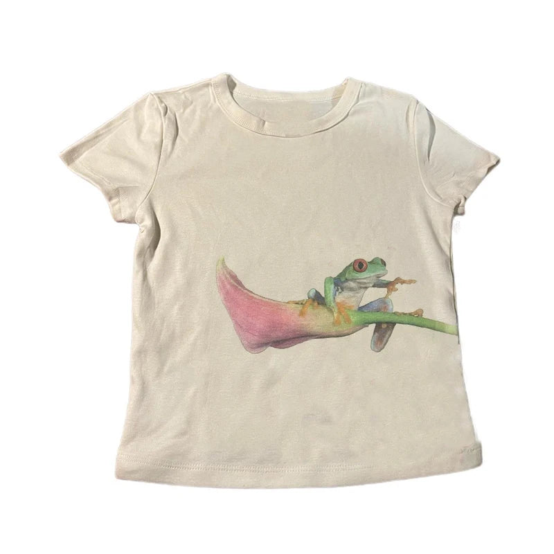 Aesthetic Summer Baby Tee Streetwear Graphic Print Women's T-shirt