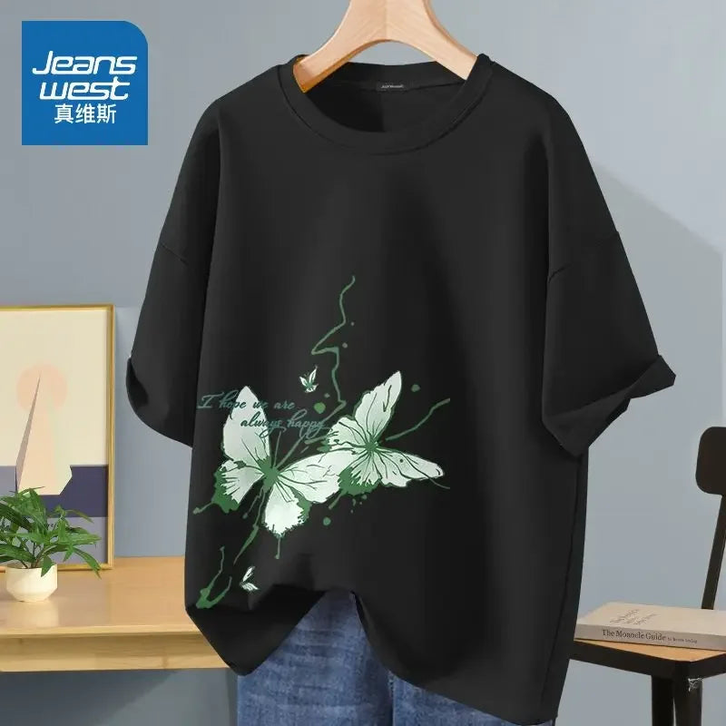 Women's Loose Basics Cotton T-shirt - Premium T-Shirt from Craftklart Dropship - Just $17.58! Shop now at Craftklart.store