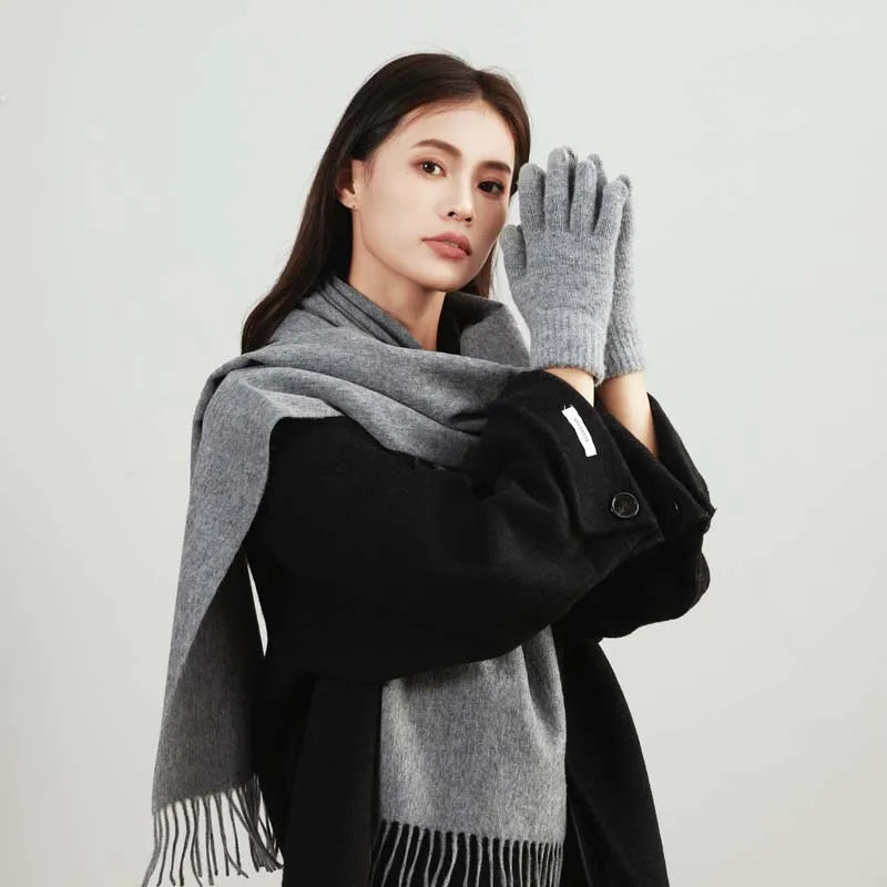 High Quality 100% Wool Scarf Autumn Winter Men - Craftklart.store