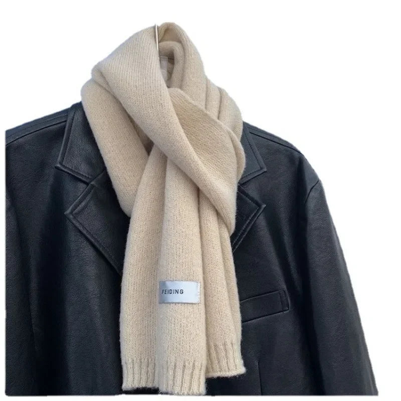 Men Knitted Wool Korean Urban Scarf