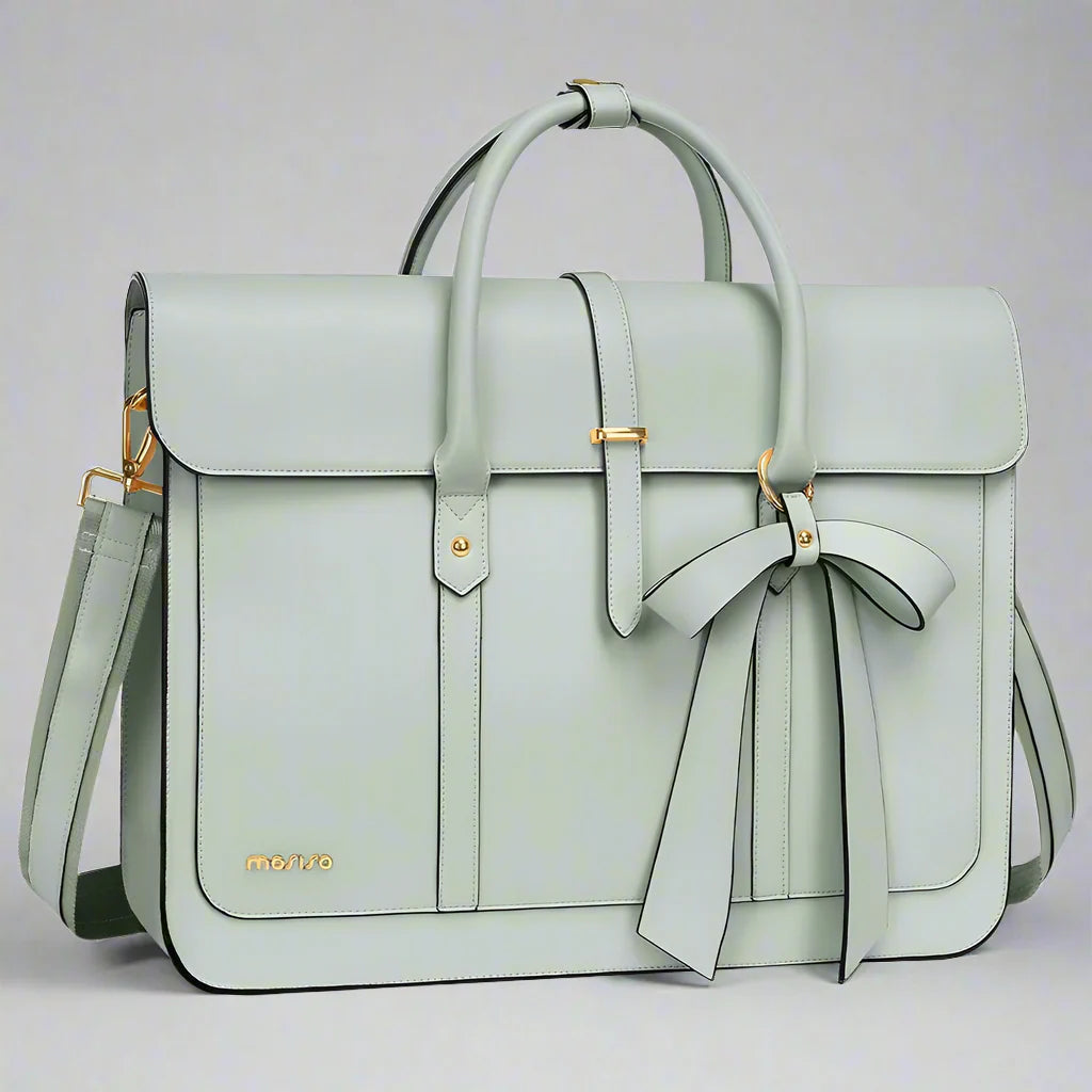 Women's 13 14 15 16 inch PU Leather Tote Bag Casual Shoulder Briefcase - Premium Bags from Craftklart Dropship - Just $42.71! Shop now at Craftklart.store