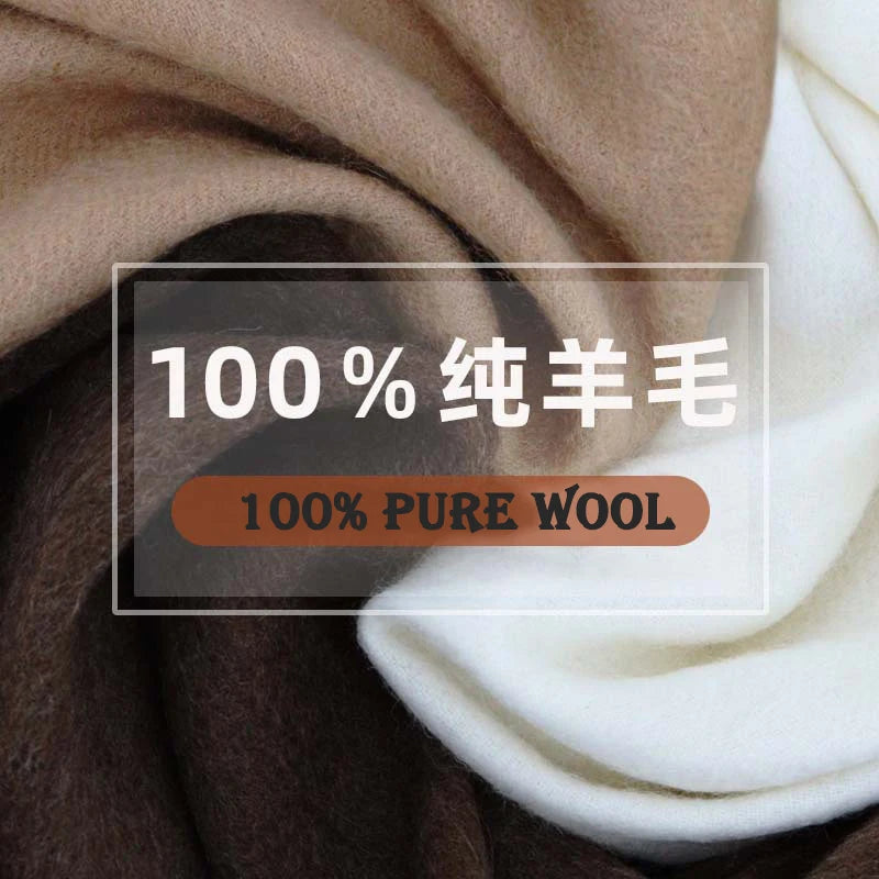 High Quality 100% Wool Scarf Autumn Winter Men - Craftklart.store