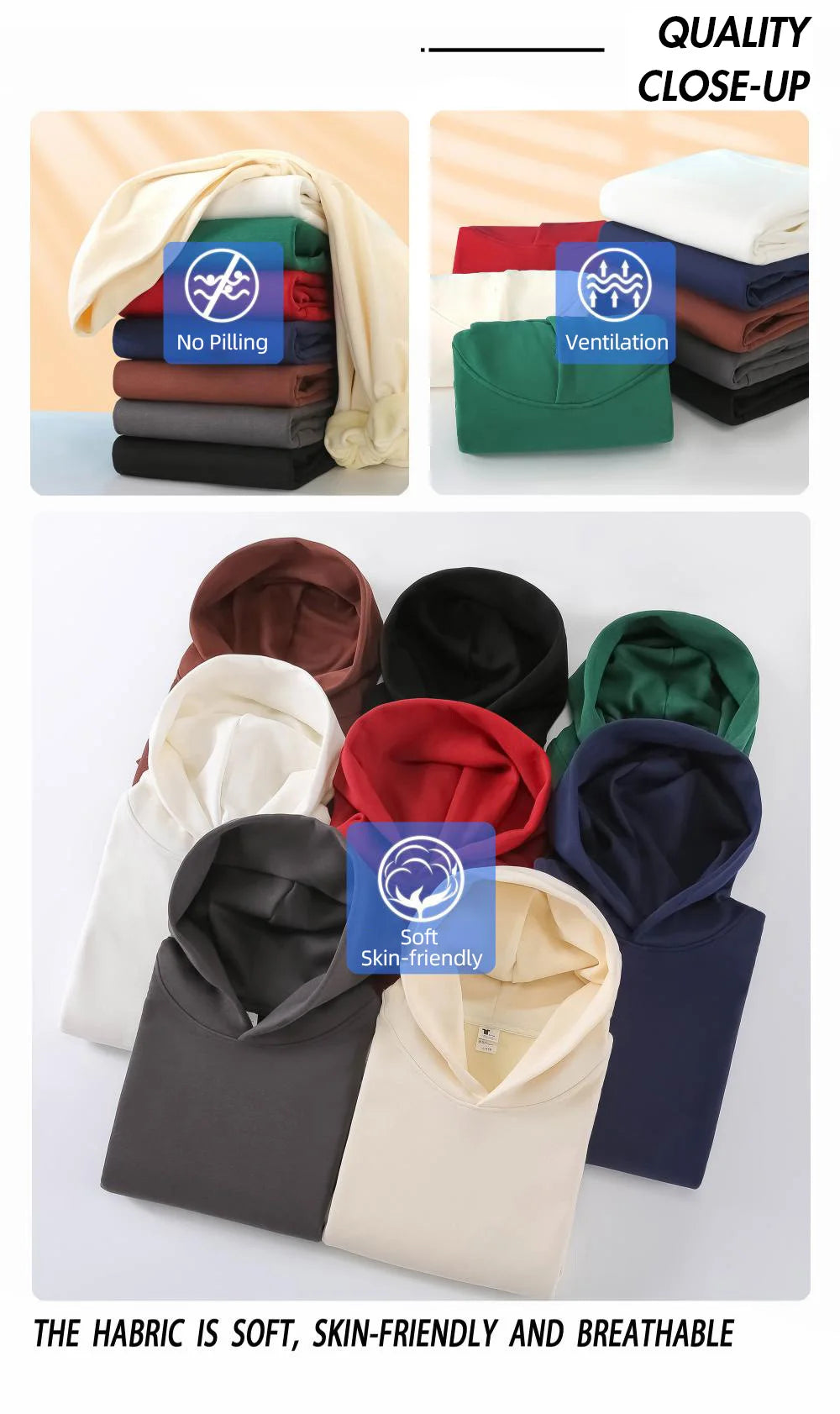 16.9oz 480gsm Heavy Weight Cotton Plus Velvet Hooded Sweater