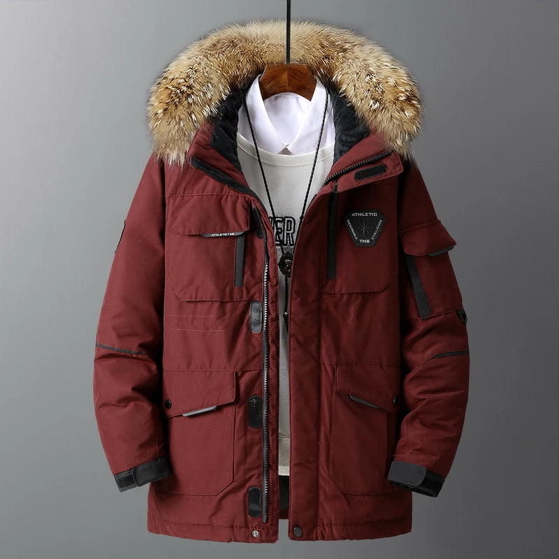 Men Hooded Parka Coat