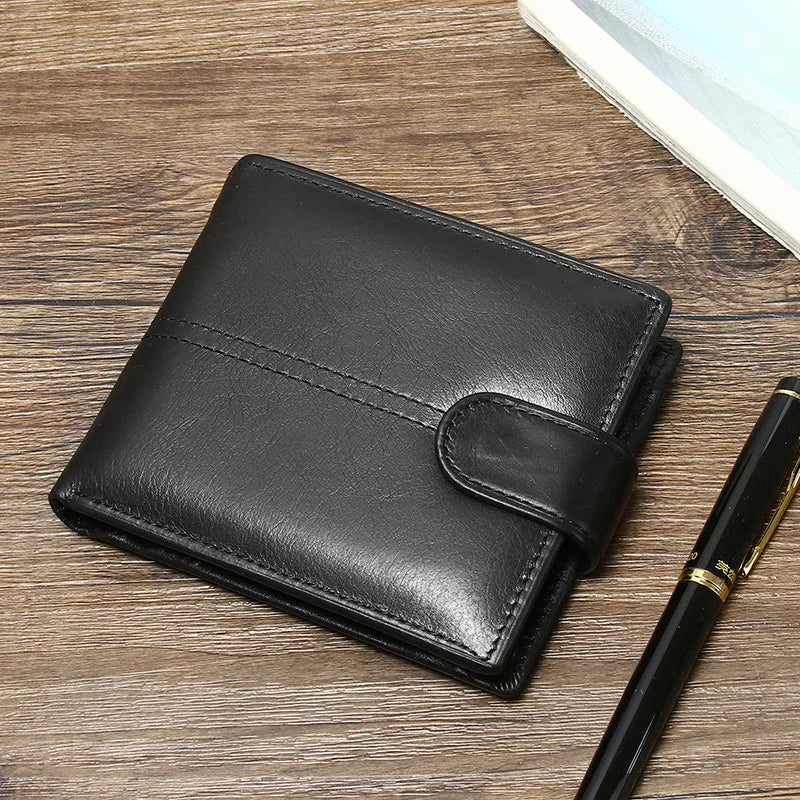 Genuine Leather Men Short Wallet - Premium Wallet from Craftklart Dropship - Just $17.28! Shop now at Craftklart.store