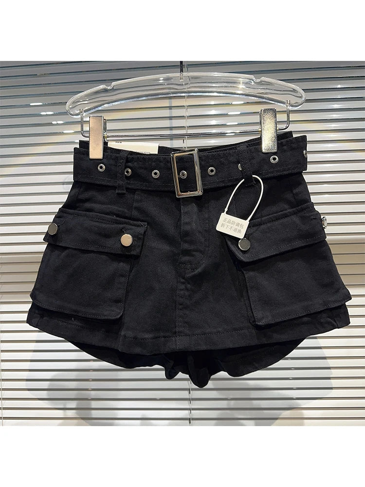 Women's Baggy Streetwear Denim Cargo Shorts