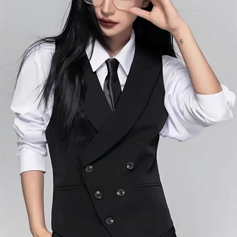 Structured Lapel Vest — Women's Slim Fit