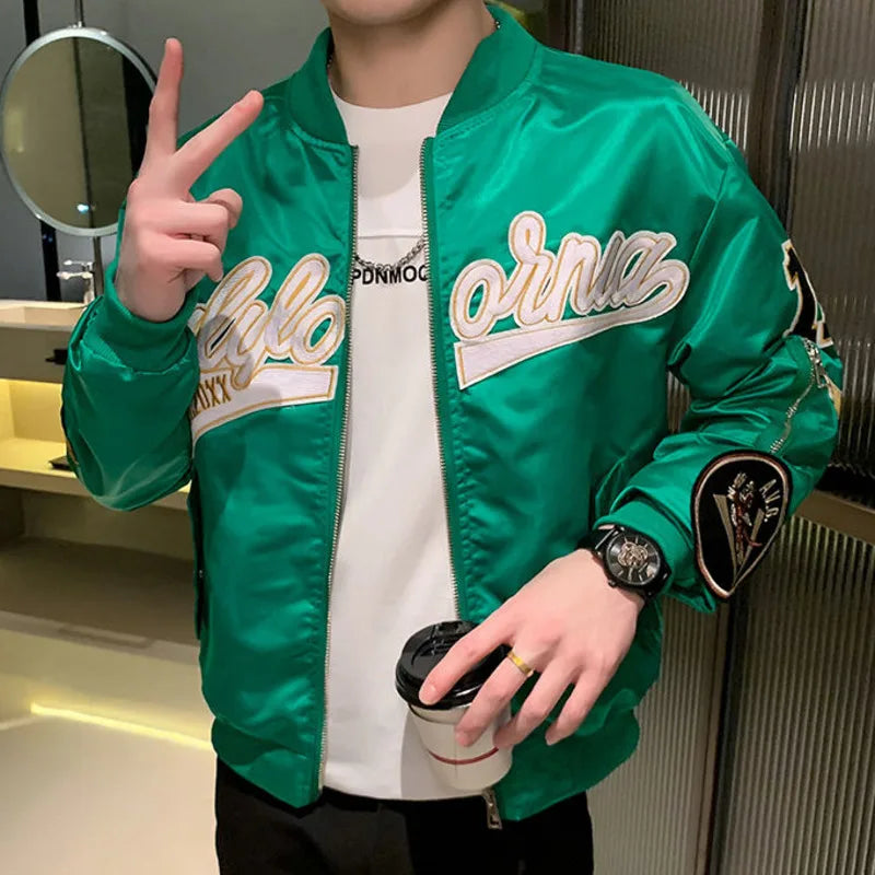Stamp Jacket Patch Baseball Jacket Men (Clearance) - Premium Coats & Jackets from Craftklart.store - Just $76.69! Shop now at Craftklart.store