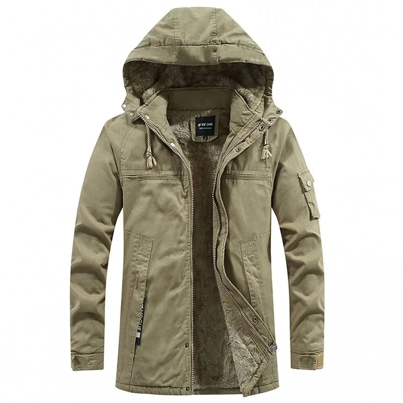 Men's Parkas Coat Military Windproof Hooded Jackets - Craftklart.store