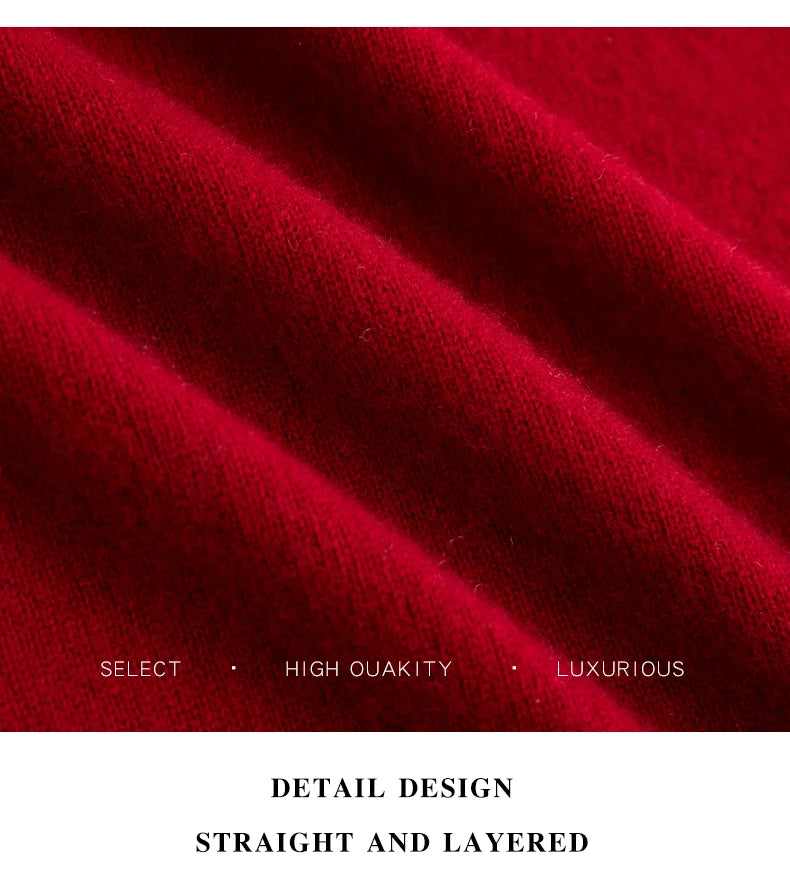 New Fashion Men's 100% Wool Pullover Half-high Collar Sweater - Craftklart.store