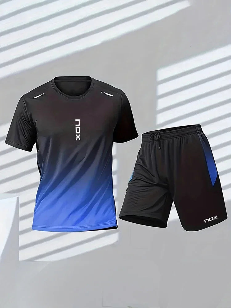 Men's Training Wear Short Sleeve Top & Shorts Breathable - Premium Activwear from Craftklart Dropship - Just $17.21! Shop now at Craftklart.store