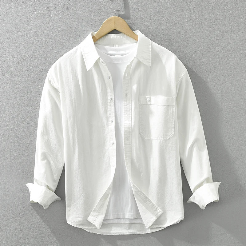 Cotton Casual Shirts for Men Fashion Turn-down Collar - Premium shirt from Craftklart.store - Just $23.61! Shop now at Craftklart.store