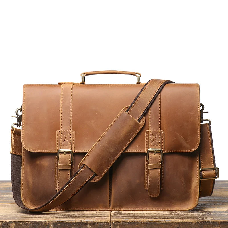 Men's Urban Office Briefcases Genuine Leather - Craftklart.store