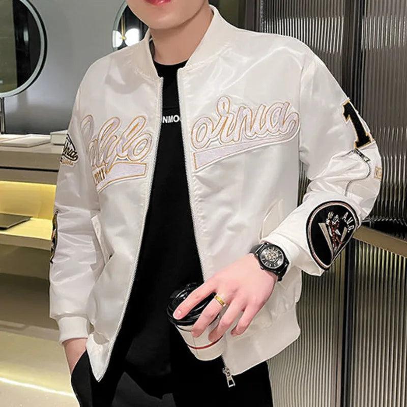 Stamp Jacket Patch Baseball Jacket Men (Clearance) - Premium Coats & Jackets from Craftklart.store - Just $76.69! Shop now at Craftklart.store